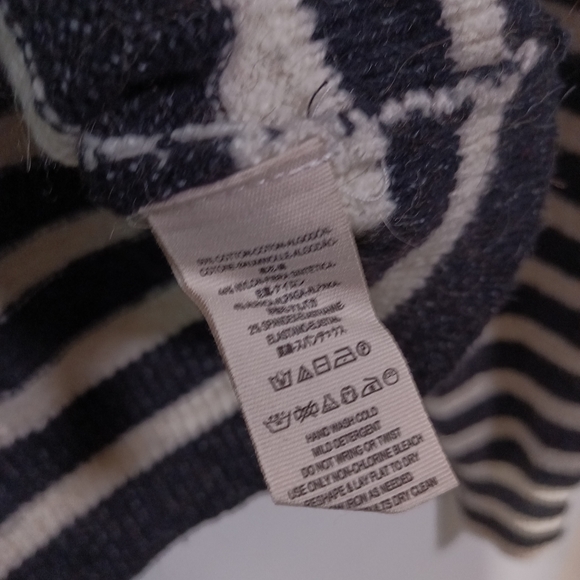 Free People Complete Me Sweater In Multicolor Retro Stripes Size M Alpaca Blend - Picture 4 of 8